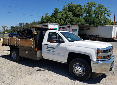 Photo Of An Edmondson Construction Chevrolet 3500 HD Flat Bed Work Truck